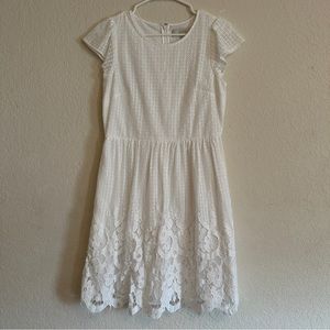 White Cap Sleeve Loft Dress